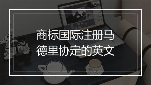 商标国际注册马德里协定的英文