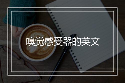 嗅觉感受器的英文