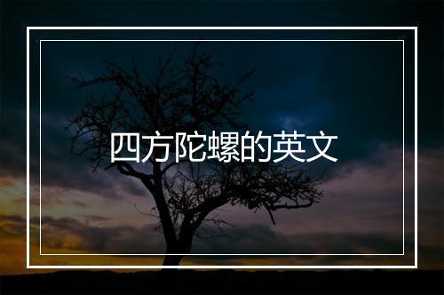 四方陀螺的英文