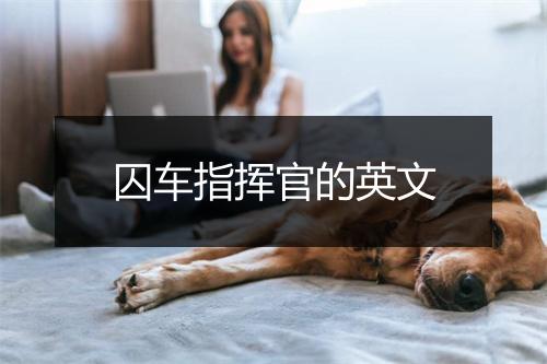 囚车指挥官的英文