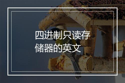 四进制只读存储器的英文