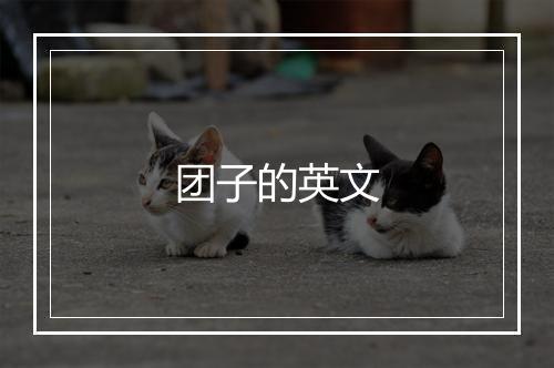 团子的英文