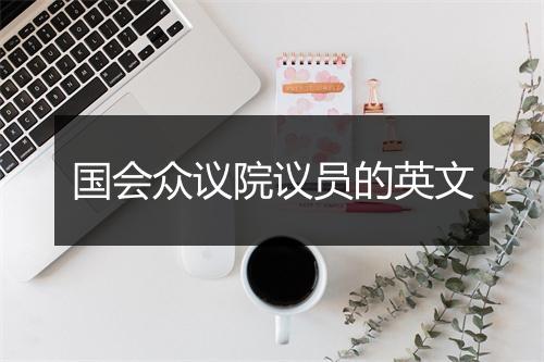 国会众议院议员的英文