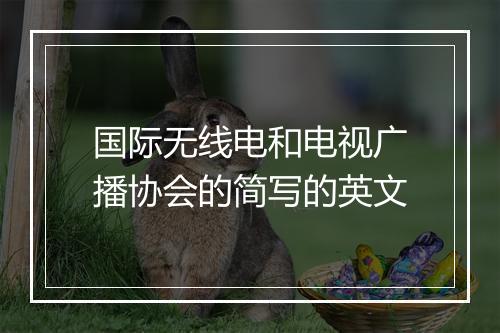 国际无线电和电视广播协会的简写的英文