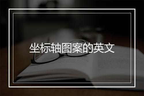 坐标轴图案的英文