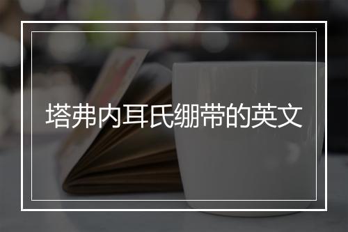 塔弗内耳氏绷带的英文