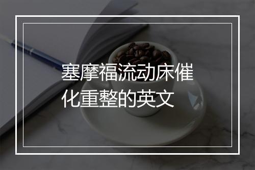 塞摩福流动床催化重整的英文