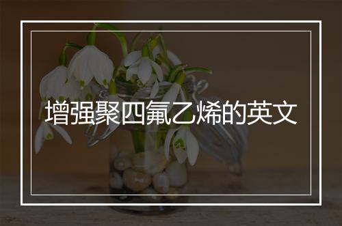 增强聚四氟乙烯的英文