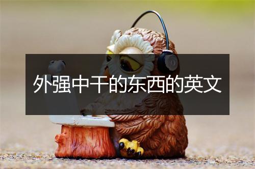 外强中干的东西的英文