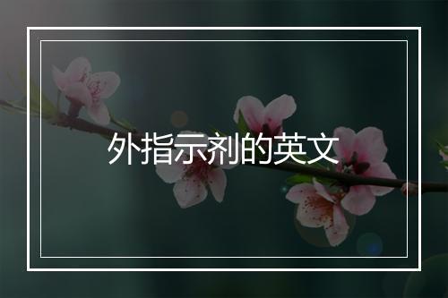 外指示剂的英文