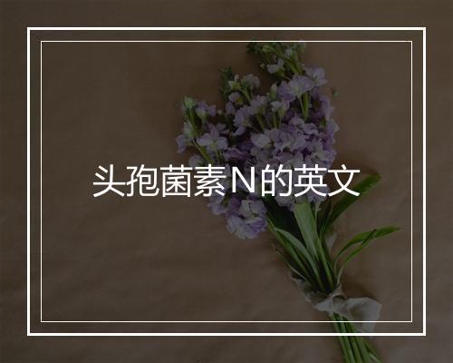 头孢菌素Ｎ的英文