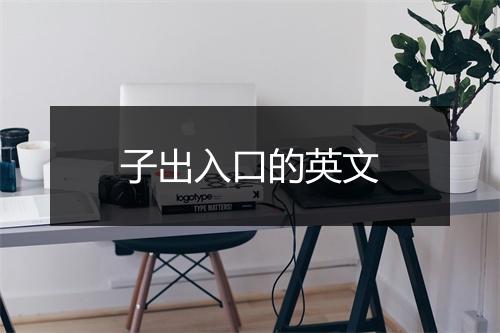 子出入口的英文