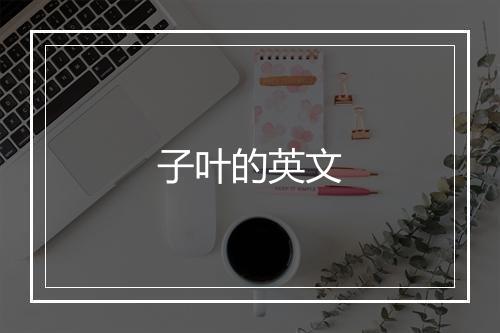 子叶的英文