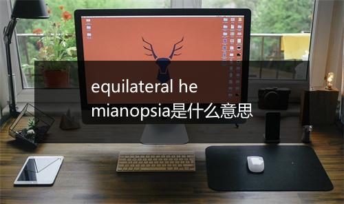 equilateral hemianopsia是什么意思