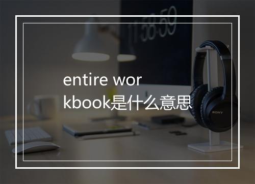 entire workbook是什么意思