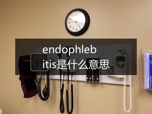 endophlebitis是什么意思