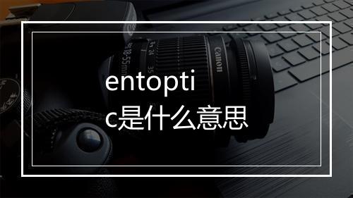 entoptic是什么意思