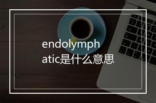 endolymphatic是什么意思