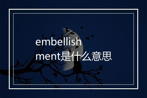 embellishment是什么意思