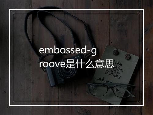 embossed-groove是什么意思