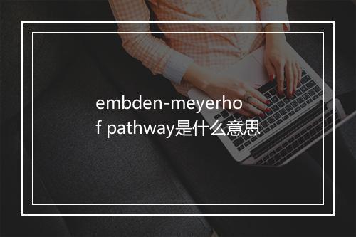 embden-meyerhof pathway是什么意思