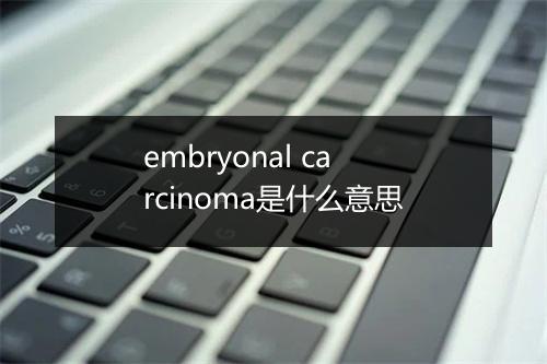 embryonal carcinoma是什么意思