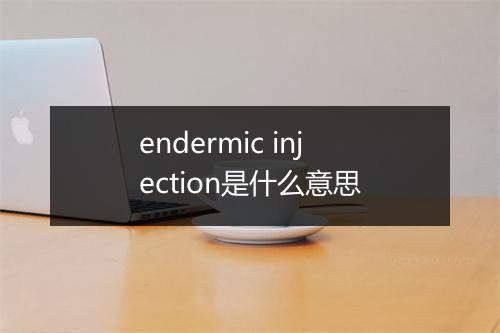 endermic injection是什么意思