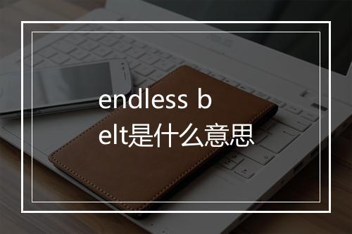 endless belt是什么意思