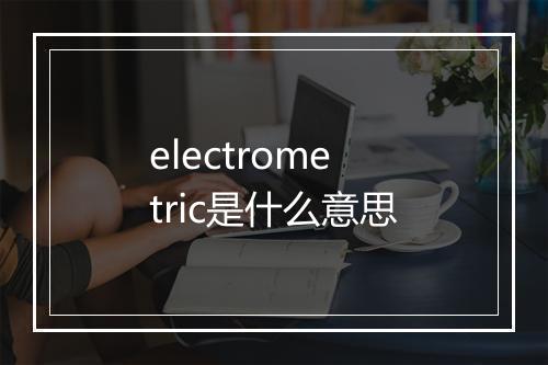 electrometric是什么意思