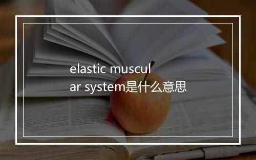 elastic muscular system是什么意思