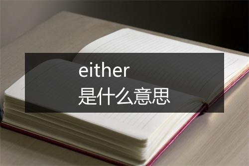 either是什么意思