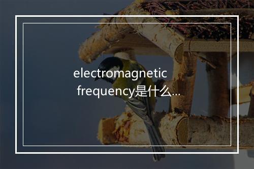 electromagnetic frequency是什么意思