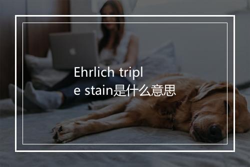 Ehrlich triple stain是什么意思