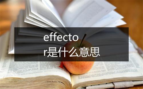 effector是什么意思