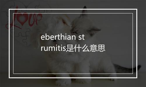 eberthian strumitis是什么意思