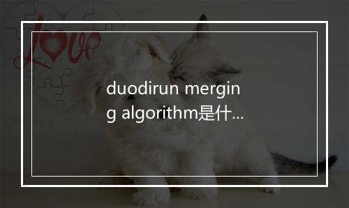 duodirun merging algorithm是什么意思