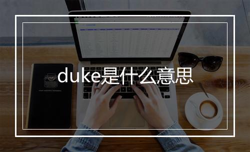 duke是什么意思