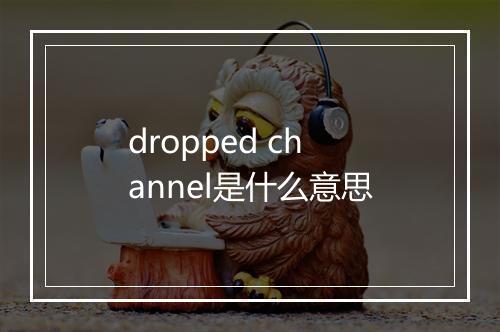 dropped channel是什么意思