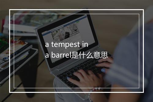 a tempest in a barrel是什么意思