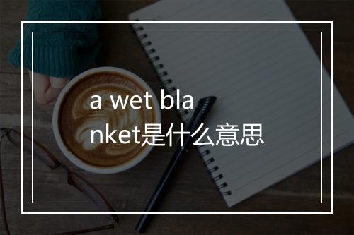 a wet blanket是什么意思