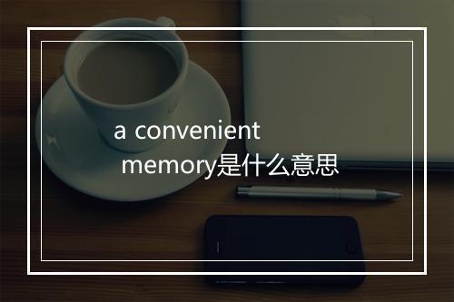 a convenient memory是什么意思