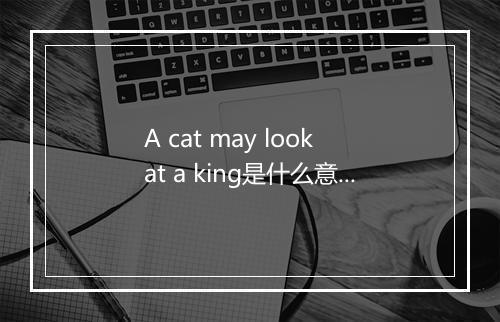 A cat may look at a king是什么意思