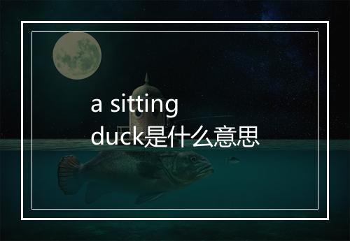 a sitting duck是什么意思