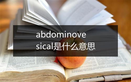 abdominovesical是什么意思