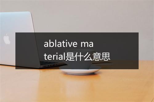 ablative material是什么意思