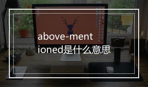 above-mentioned是什么意思