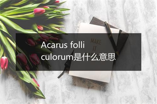 Acarus folliculorum是什么意思