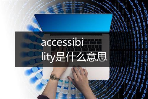 accessibility是什么意思