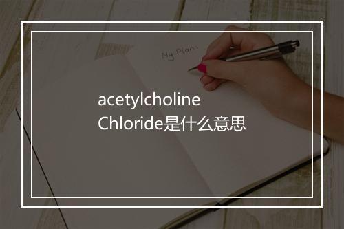 acetylcholine Chloride是什么意思