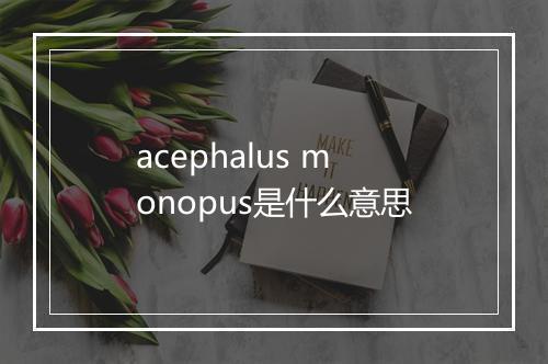 acephalus monopus是什么意思